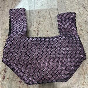 Naghedi Kyoto Woven Clutch in purple